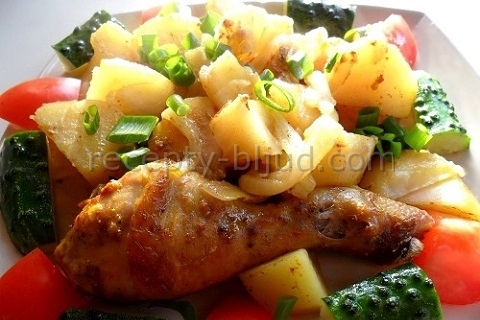 Курица с картофелем в рукаве рецепт