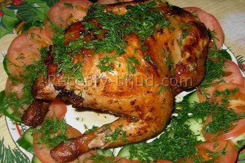 Курица фаршированная овощами рецепт