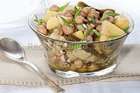 Картофельный салат с грибами рецепт