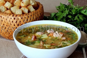 Рецепт Гороховый суп с копченостями с фото