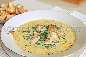 Сырный суп с креветками рецепт